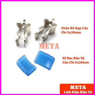Chân đế kẹp cầu chì 5x20 mm, vỏ bọc bảo vệ cầu chì 5x20 bằng nhựa