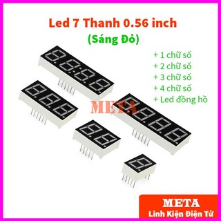 Led 7 thanh 0.56 inch 1/2/3/4 chữ số,led đồng hồ, âm chung, dương chung