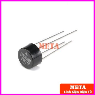 Diode cầu chỉnh lưu tròn 2w10 2a 1000v dip 4 chân cắm