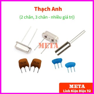 Thạch anh 4mhz, 8mhz, 12mhz, 11.0592mhz, 16mhz, 20mhz 2/3 chân cắm - thạch anh đồng hồ 32.768mhz