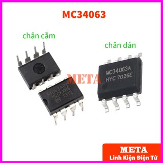 Ic chuyển đổi điện áp mc34063 mc34063a 34063 34063a 1.5a/36v chân cắm/chân dán - ic chuyển đổi điện áp 34063