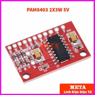 Mạch khuếch đại âm thanh pam8403 2x3w 5v - không volume màu đỏ