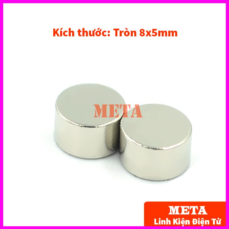 Nam Châm Đất Hiếm Tròn 8x5mm, 10x2mm, chữ nhật 20x10x2mm, siêu hít tiện dụng