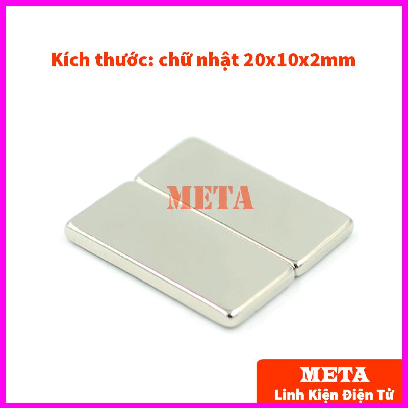 Nam Châm Đất Hiếm Tròn 8x5mm, 10x2mm, chữ nhật 20x10x2mm, siêu hít tiện dụng