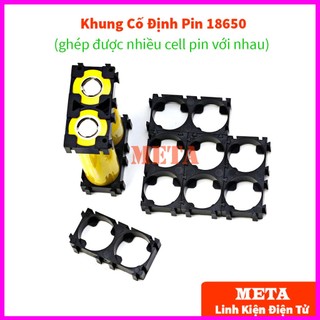 Khung cố định pin 18650 có thể ghép nhiều cell với nhau 1/2/3 pin - khung đế pin 18650