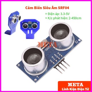 Module cảm biến siêu âm srf04, hc sr04, hc-sr04 - khung giá đỡ cảm biến siêu âm srf04/05