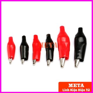 Đầu kẹp cá sấu nhiều kích thước 2.5cm/3.5cm/4.5cm đỏ/đen