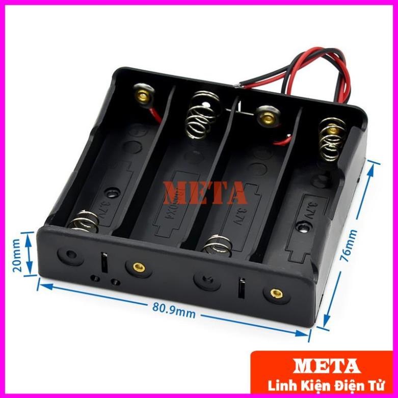 Đế Pin 18650 1/2/3/4 Pin Nối Tiếp Không Nắp - Đế 1 Pin 18650, Đế 2 Pin 18650, Đế 3 Pin 18650, Đế 4 Pin 18650