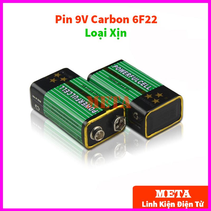 Pin 9V Carbon 6F22 Loại Xịn - Thân Thiện Với Môi Trường (Mẫu Ngẫu Nhiên)