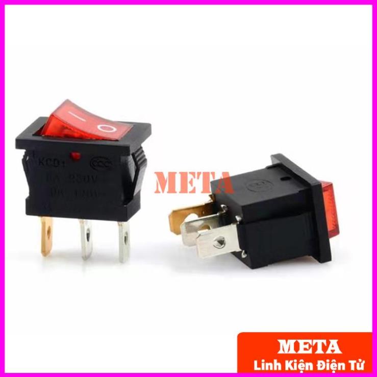 Công Tắc Bập Bênh KDC1-11 3A/250VAC 2 Chân - Kích Thước 8.5*13.5mm - Màu Đỏ