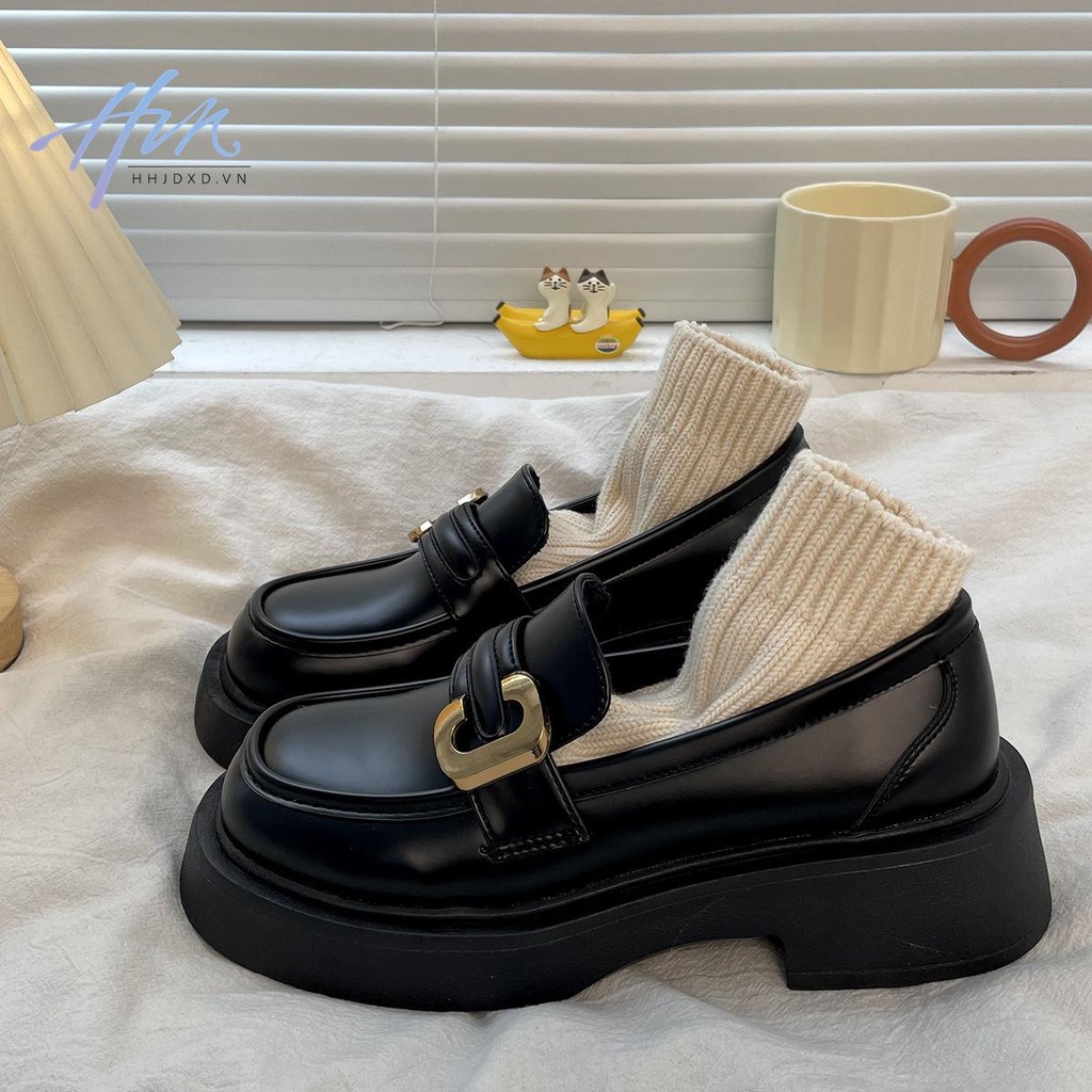 Mary jane Giày Da Đế Dày Phong Cách Thời Trang Anh Quốc 2023 Dành Cho Nữ