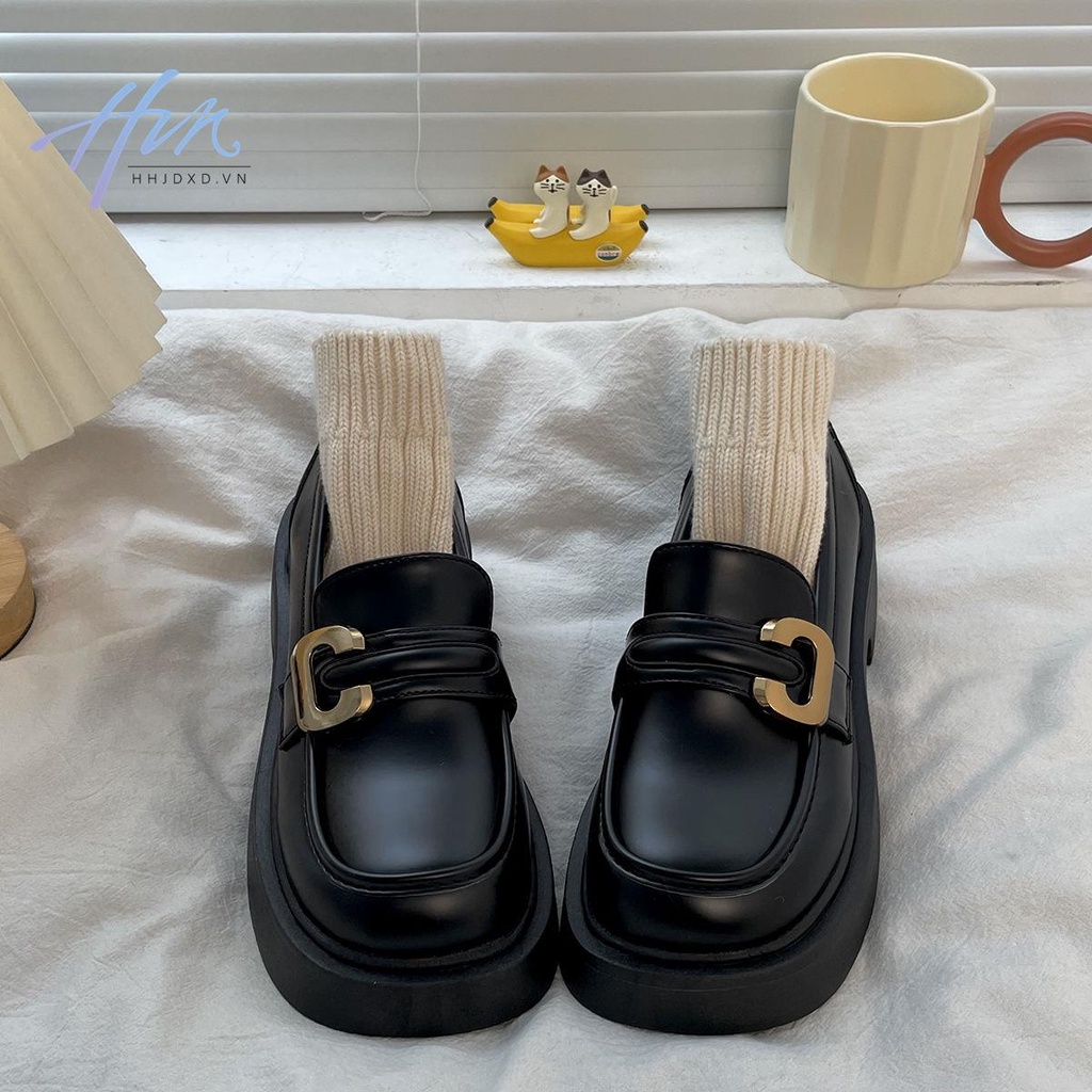 Mary jane Giày Da Đế Dày Phong Cách Thời Trang Anh Quốc 2023 Dành Cho Nữ