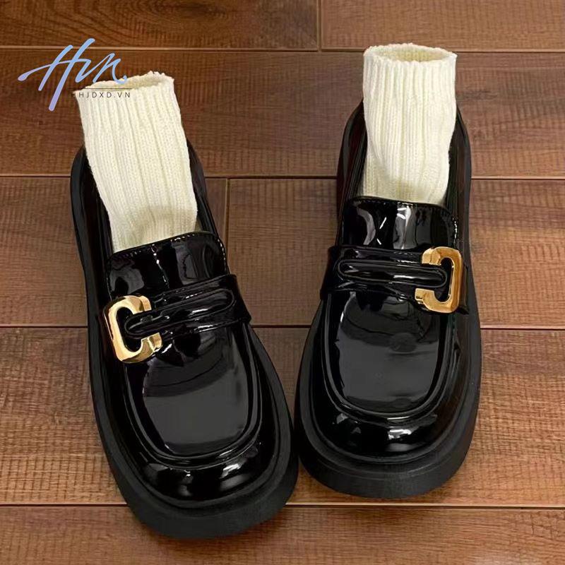 Mary jane Giày Da Đế Dày Phong Cách Thời Trang Anh Quốc 2023 Dành Cho Nữ