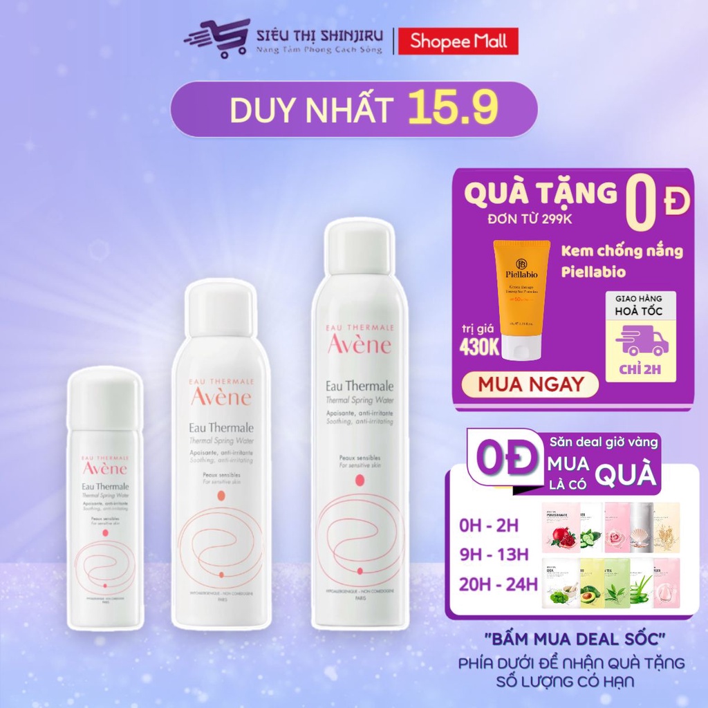 Xịt khoáng dưỡng da, cấp ẩm AVENE 50ml - 150ml - 300ml PP bởi Shinjiru