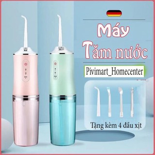 Máy tăm nước cầm tay  Oral Irrigator - Tăm nước xịt vệ sinh làm sạch kẽ răng miệng công nghệ Châu Âu, 3 chế độ xịt