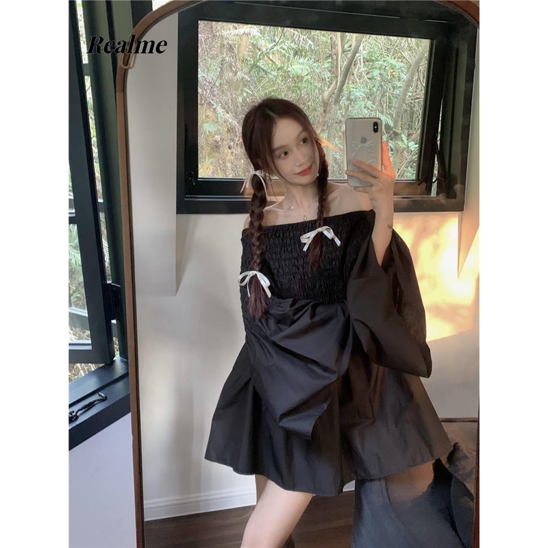 One Áo Kiểu Tay Dài Hở Vai Thời Trang Mùa Thu 2023 Cho Nữ