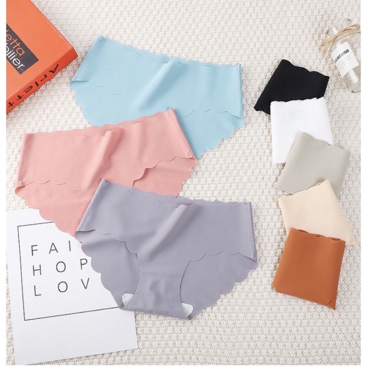 Quần Lót Nữ Đúc Su Thun Lạnh Cạp Sóng Chip Xì Không Đường May Kháng Khuẩn 1034 Đồ Lót HAISHOP