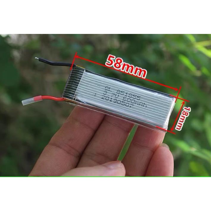 Pin lithium máy bay mô hình 3.7V 600mA 15C có tấm bảo vệ