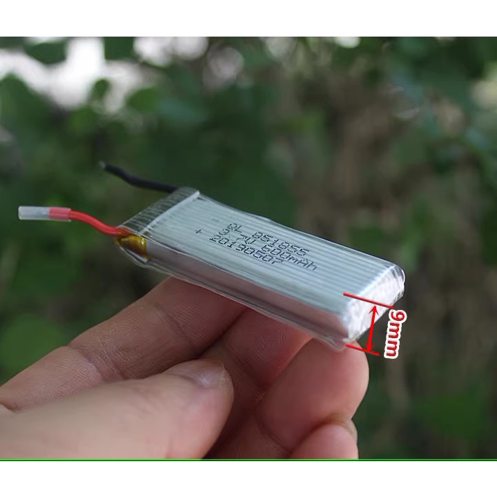 Pin lithium máy bay mô hình 3.7V 600mA 15C có tấm bảo vệ