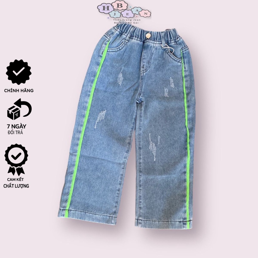 Quần Jean Ống Rộng Jean HB Cho Bé Gái Đi Học Đi Chơi Từ 14-30kg