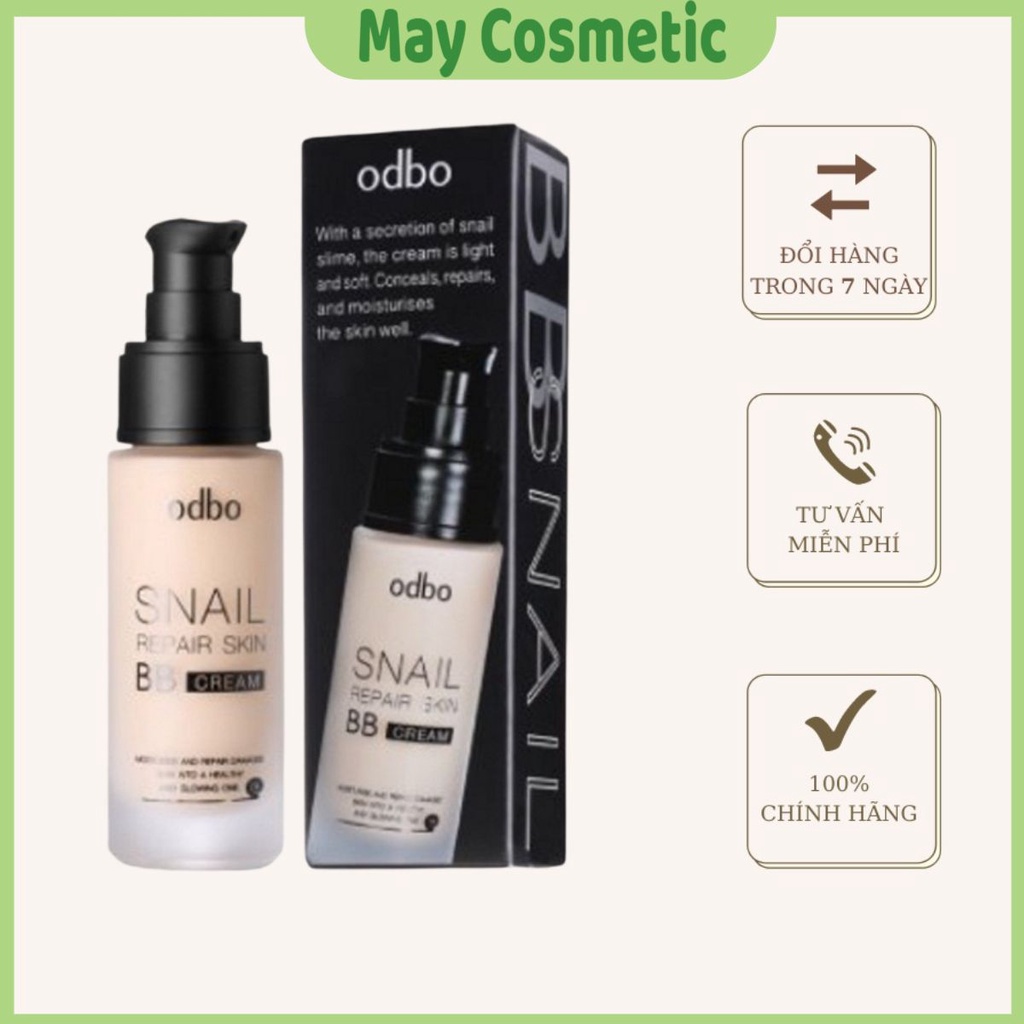 Kem Nền BBcream Odbo Snail Repair Skin OD411 Chiết Suất Ốc Sên Giúp Da Mịn Đẹp