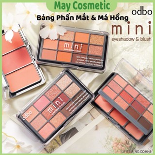 Bảng Phấn Mắt Má Hồng Odbo Tông Cam Hồng Đào 12 Ô Mini Eyeshadow & Blush OD1045