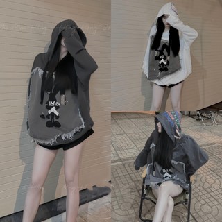 Áo nỉ hoạt hình in thỏ, chất nỉ tàu siêu sịn