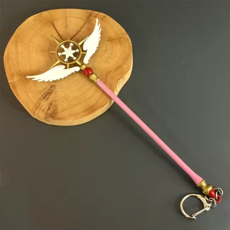 Móc Khóa Kim Loại Hình Thủ Lĩnh Thẻ Bài sakura Dễ Thương