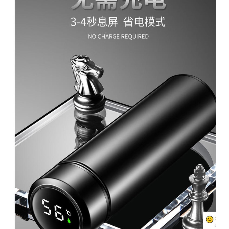 Yuanshen Bình Nước Giữ Nhiệt Thông Minh Bằng Inox In Hình anime Dễ Thương Cho Bé Trai
