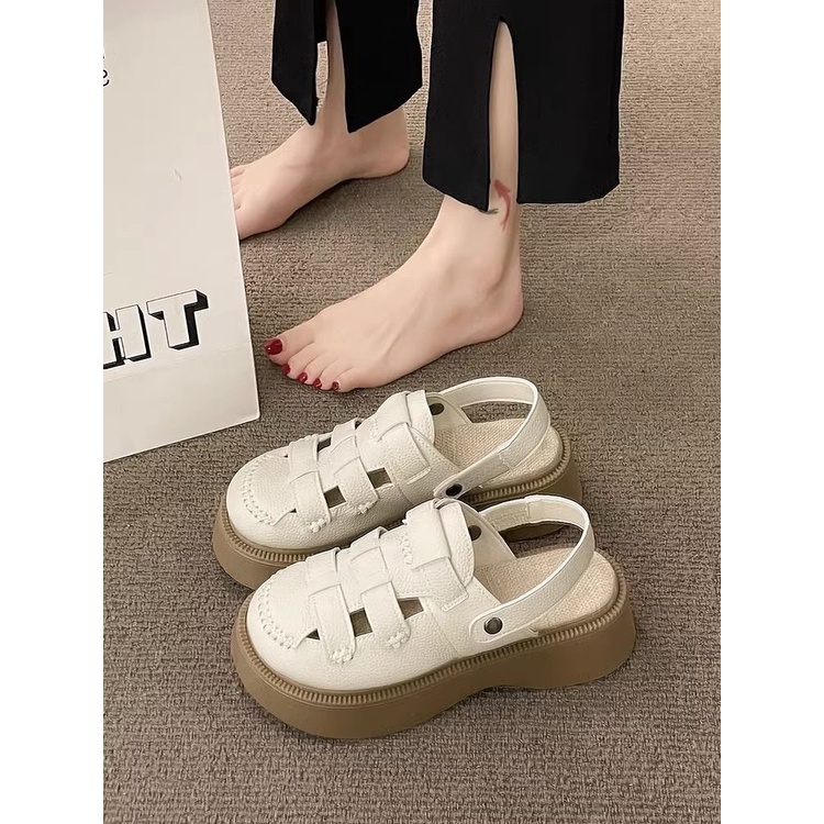 Giày Sandal Đế Dày Thoáng Khí Thoải Mái Thời Trang Mùa Hè Cho Nữ