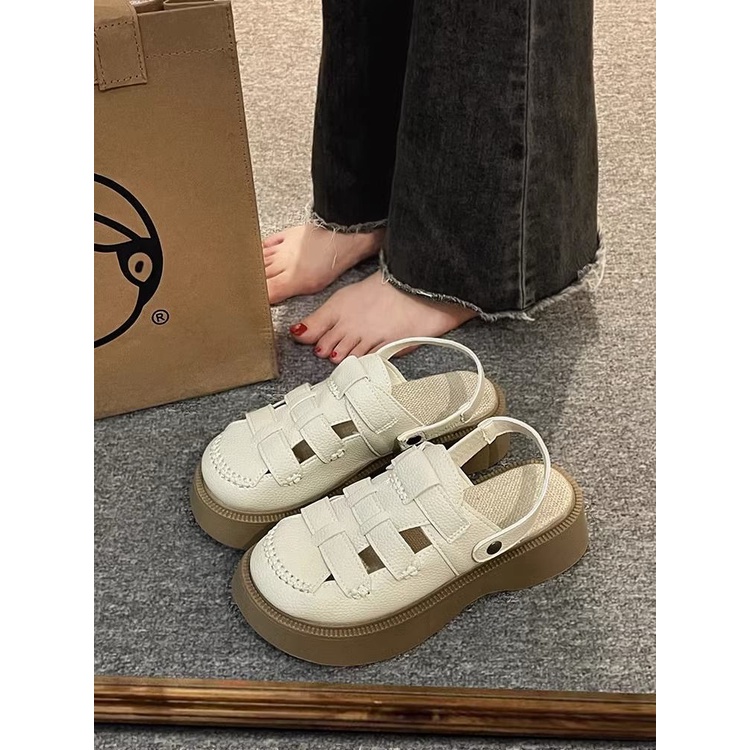 Giày Sandal Đế Dày Thoáng Khí Thoải Mái Thời Trang Mùa Hè Cho Nữ