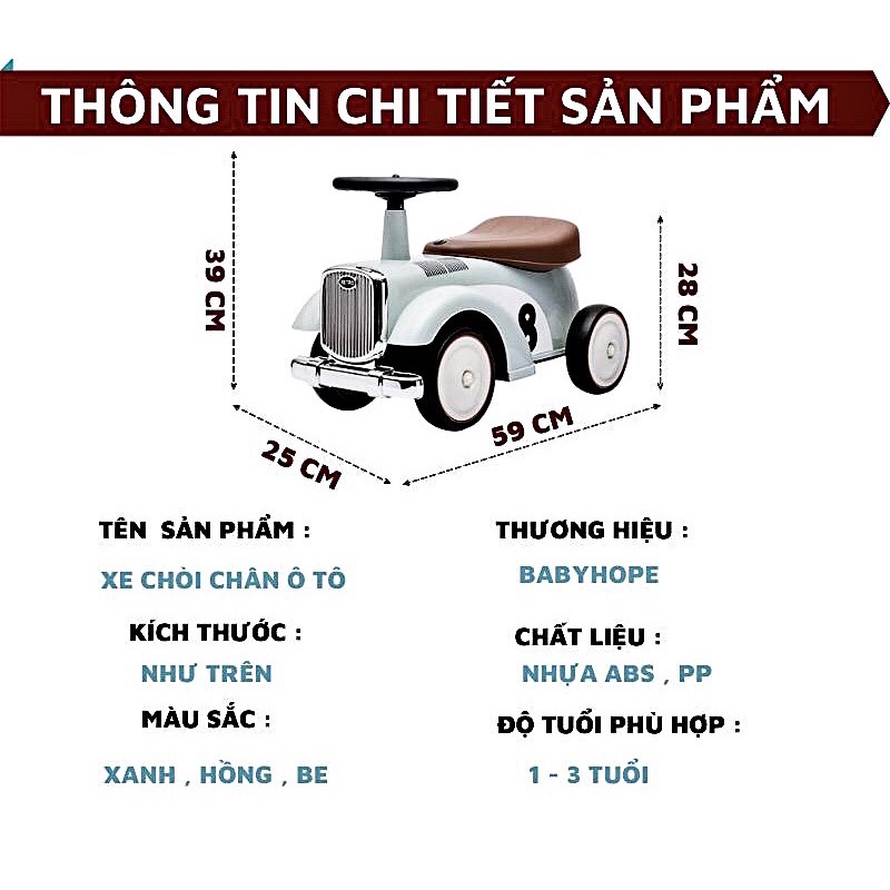 Xe chòi chân ô tô cho bé bé nhanh biết đi có đèn có nhạc  sinh động dành cho bé 1 đến 4 tuổi tải 30kg
