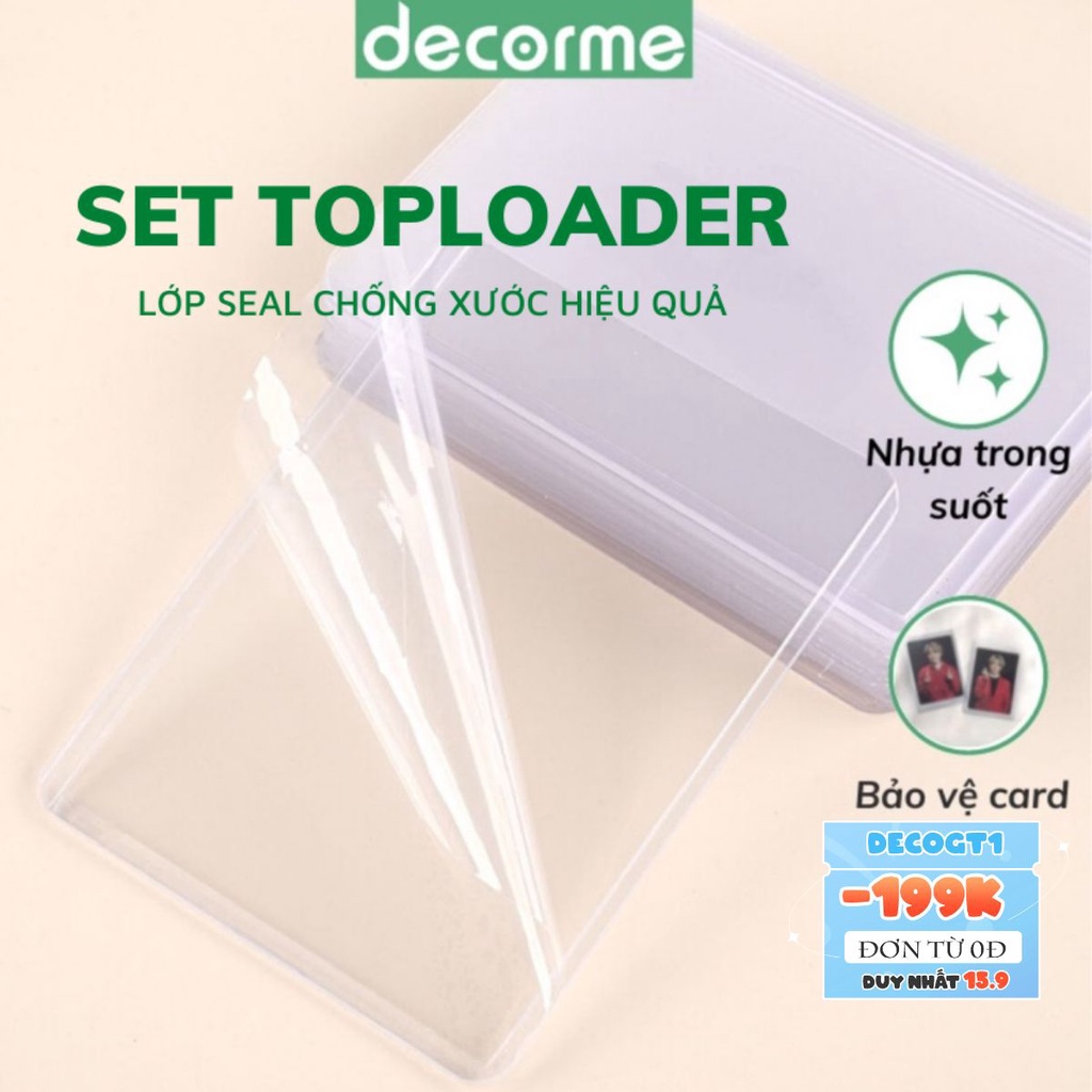 Toploader DecorMe Buka kích thước A7 B8 đựng card ảnh idol Kpop, đựng card Anime - Văn phòng phẩm Decorme