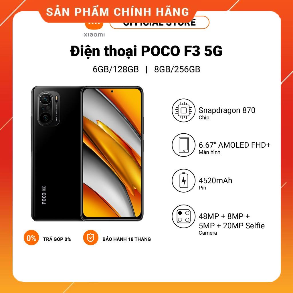 Điện Thoại POCO F3 6.67" | SNAP870 | 48+8+5MP | 20MP | 4520mAh Bảo hành 1 đổi 1 trong 12 tháng