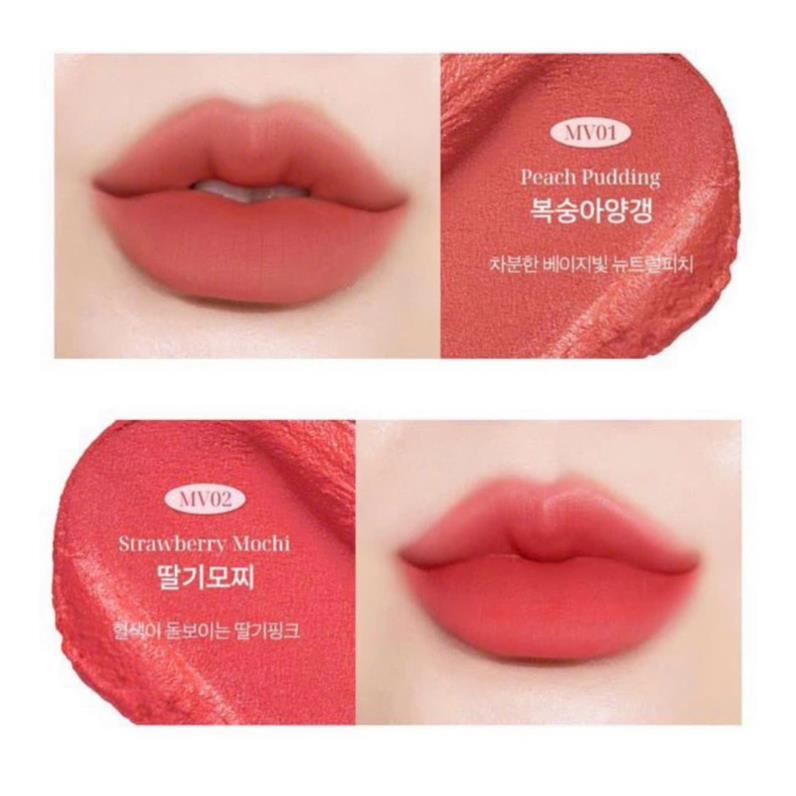 Son Kem Lỳ BLACK ROUGE Muddish Cushion Velvet bền màu nhung mịn