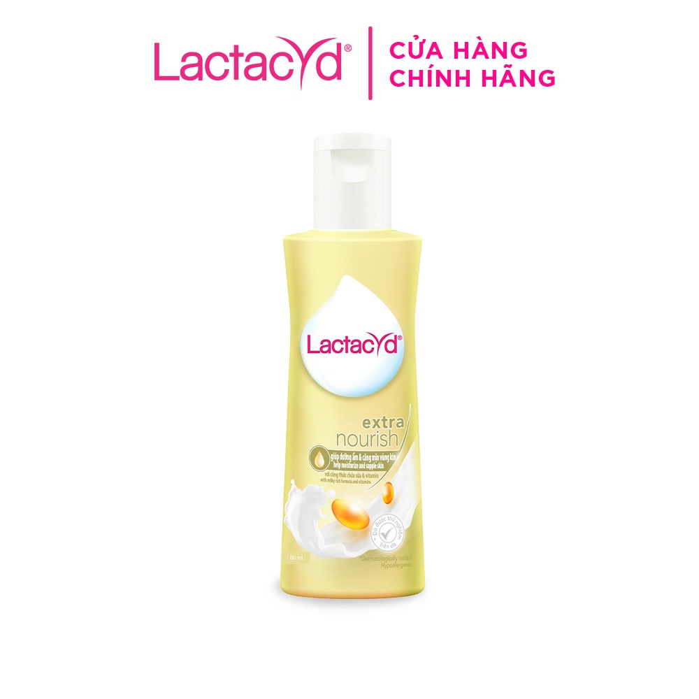 (Hàng tặng không bán) Dung dịch vệ sinh phụ nữ Lactacyd Extra Nourish Dưỡng Ẩm và Căng Mịn 60ml