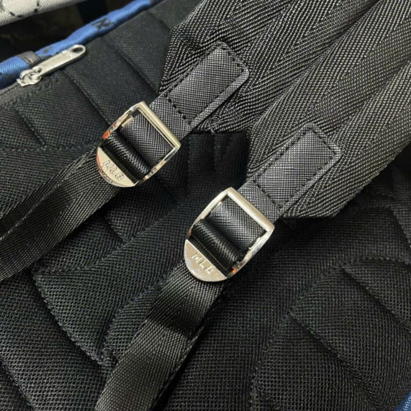 Balo nam nữ ML unisex hai ngăn da chống thấm nước sọc caro