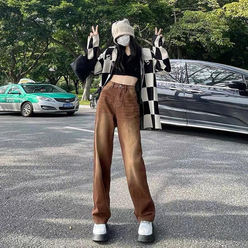 Quần jean bò nam Amiri slimfit xanh khói rách tua lót vải đen thêu chữ đùi phối ống loang xếp sóng MS 14