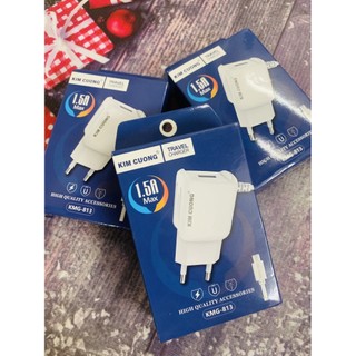 Sạc kim cương 813 kmg 813 chuẩn 1.5a có cổng usb ra micro