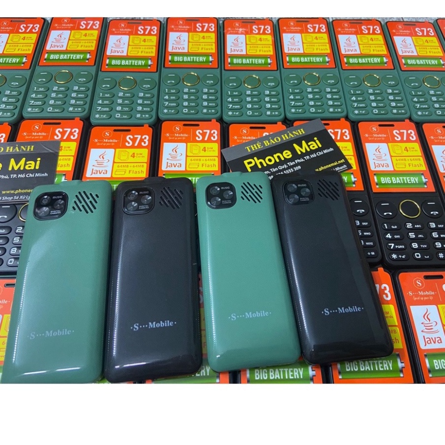 Điện Thoại 4 Sim S73, S70 Pin Khủng Loa To Giá Rẻ - Bảo Hành 12 Tháng
