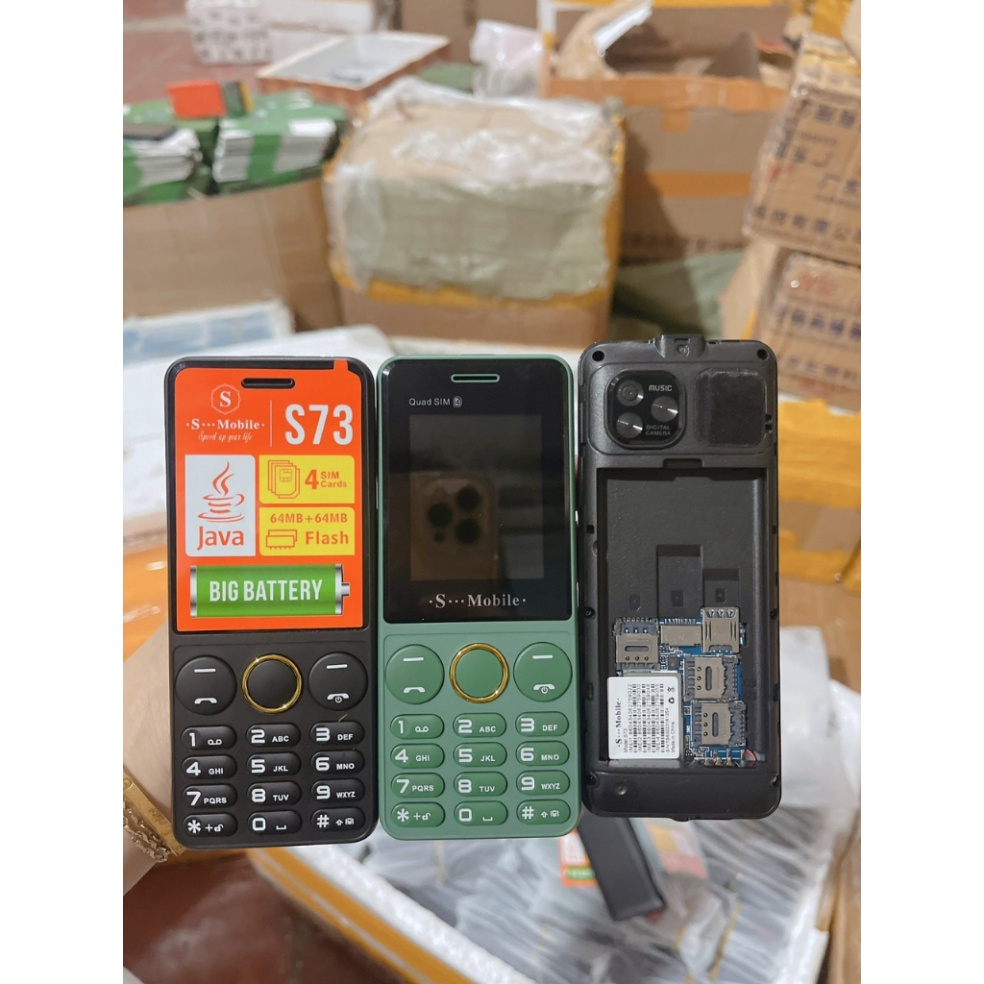 Điện Thoại 4 Sim S73, S70 Pin Khủng Loa To Giá Rẻ - Bảo Hành 12 Tháng