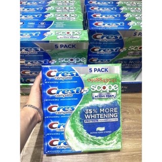 Kem đánh răng CREST COMPLETE  EXTRA WHITENING SCOPE 232g [Mỹ]