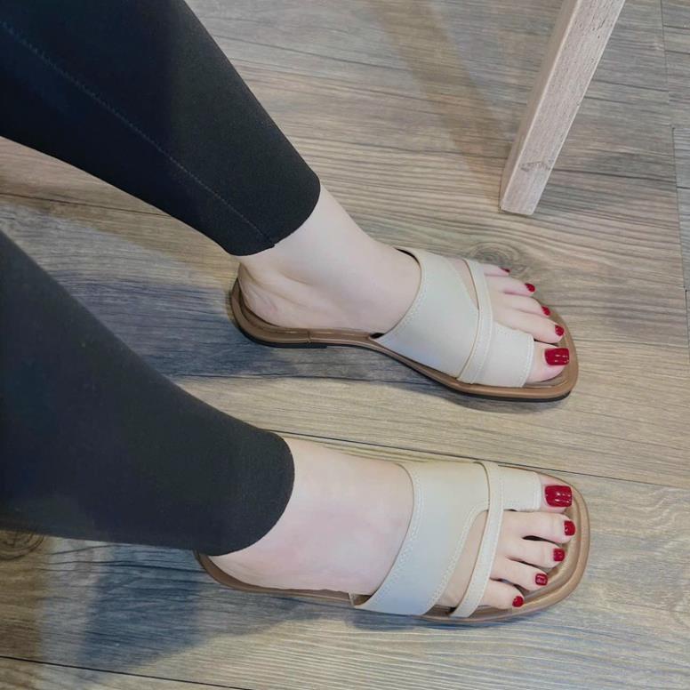 DÉP XỎ NGÓN BẢNG DA MỀM ĐẾ MAY CHỈ