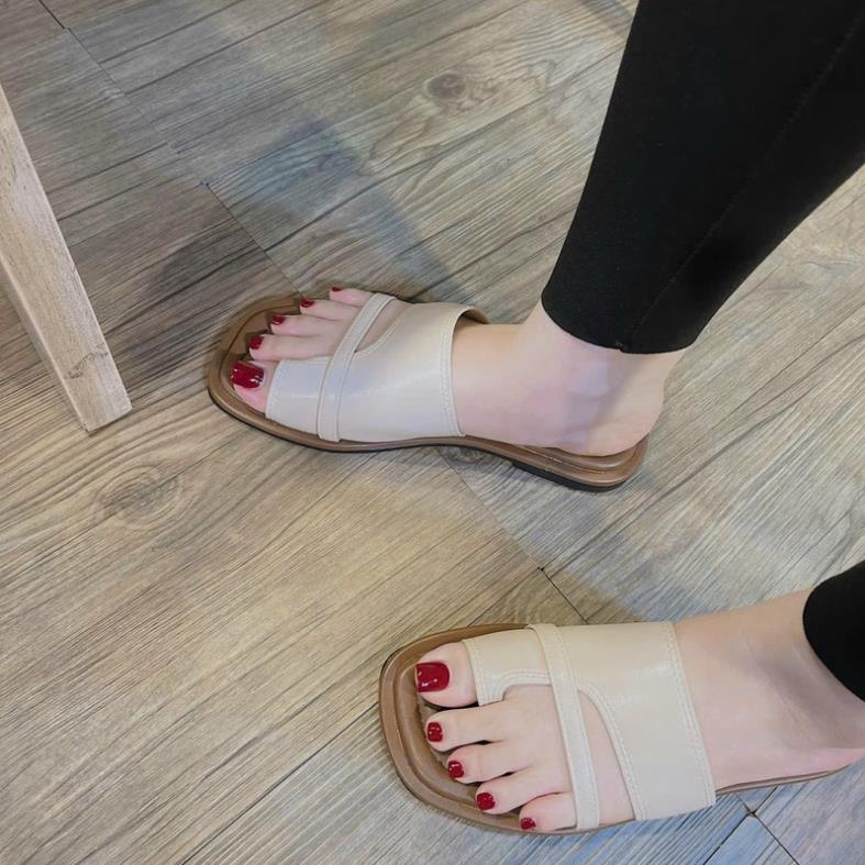 DÉP XỎ NGÓN BẢNG DA MỀM ĐẾ MAY CHỈ