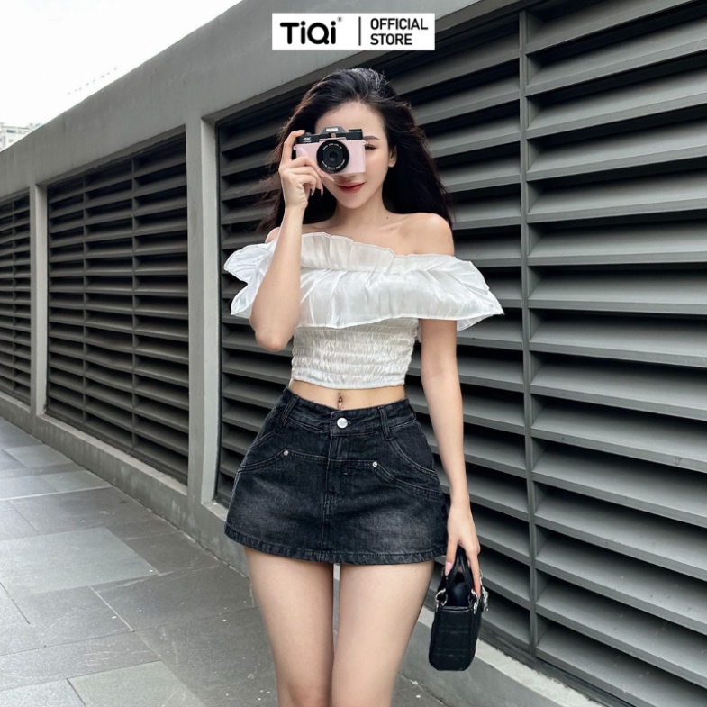 Chân Váy Jean Dáng Ngắn Có Lót Quần Y2k Tiqi Jeans V- 492 - Hàng mới về