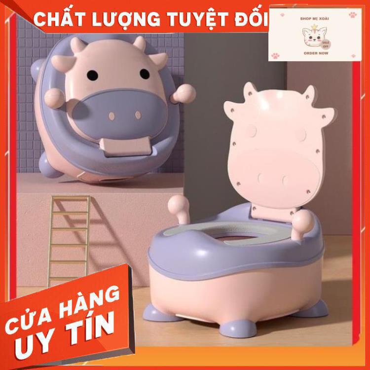 Bô em bé đi vệ sinh, bô hình thú em bé - hình bò sữa (ko có đệm lót)