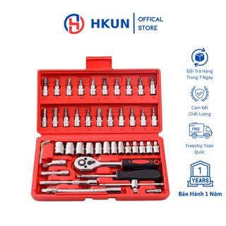 Bộ dụng cụ mở bu lông ốc vít đa năng 46 chi tiết