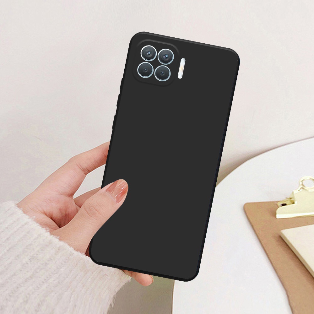 Ốp lưng Oppo A73 / A93 viền vuông TPU đen trơn chất lượng