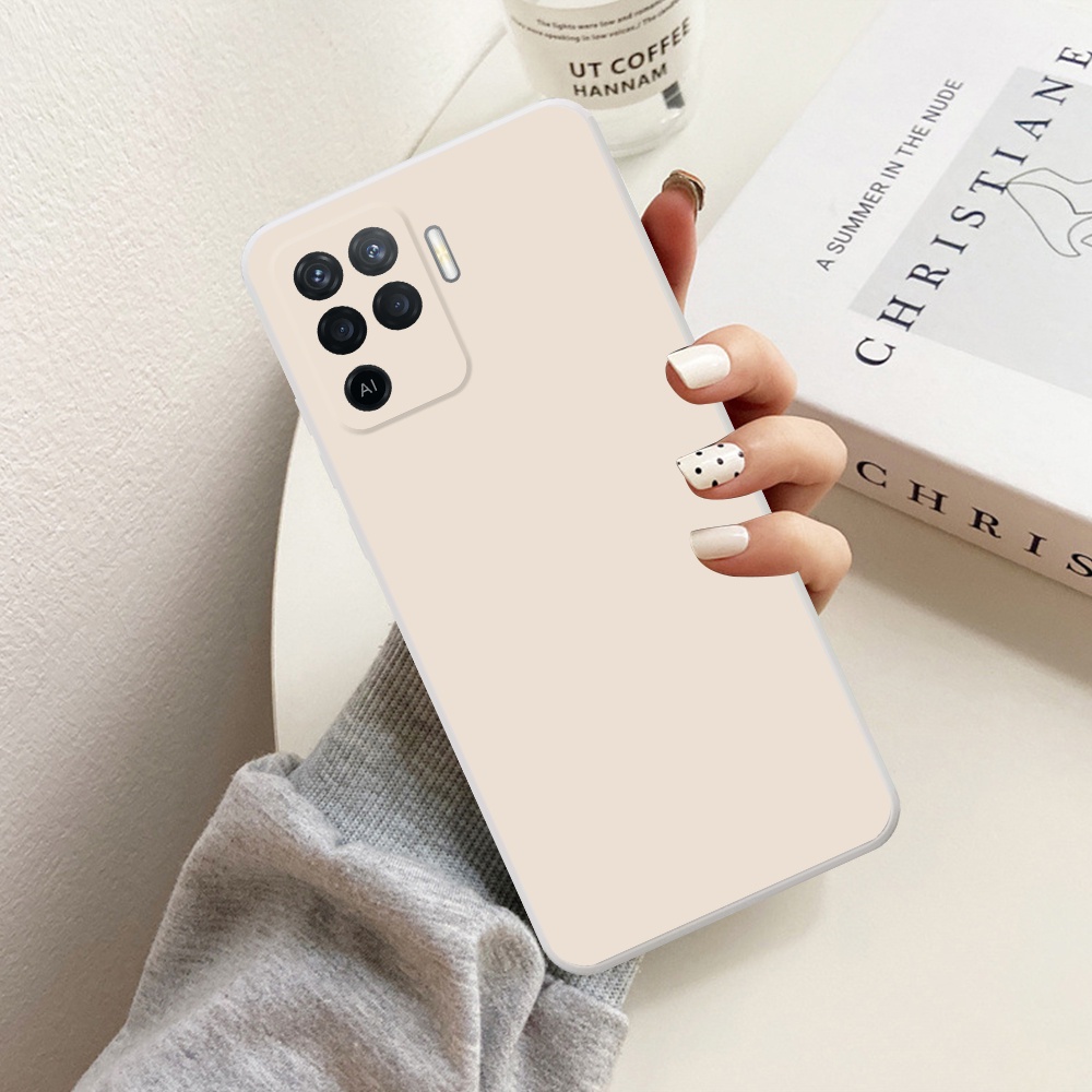 Ốp lưng Oppo A94 viền vuông TPU đen trơn chất lượng