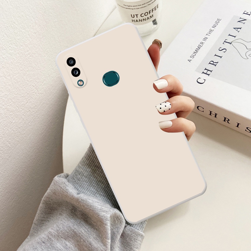 Ốp lưng Samsung A10s viền vuông TPU đen trơn chất lượng